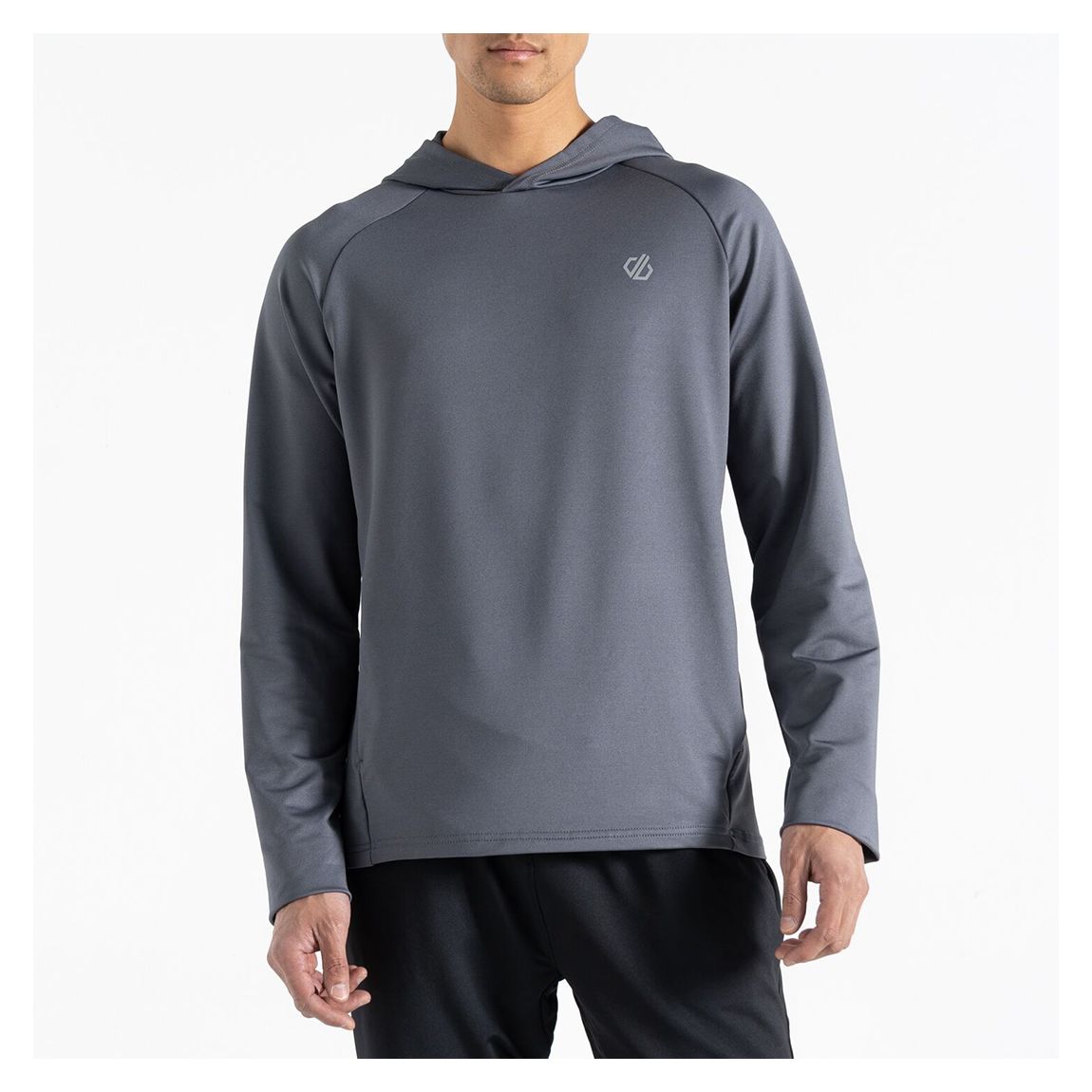 Grey Sprinted Fitness Hoodie main product photo