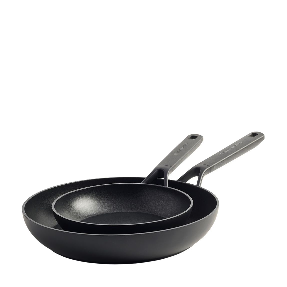 KitchenAid Classic Forged Ceramic Non-Stick 20cm & 28cm Frying Pan Set, Black main product photo
