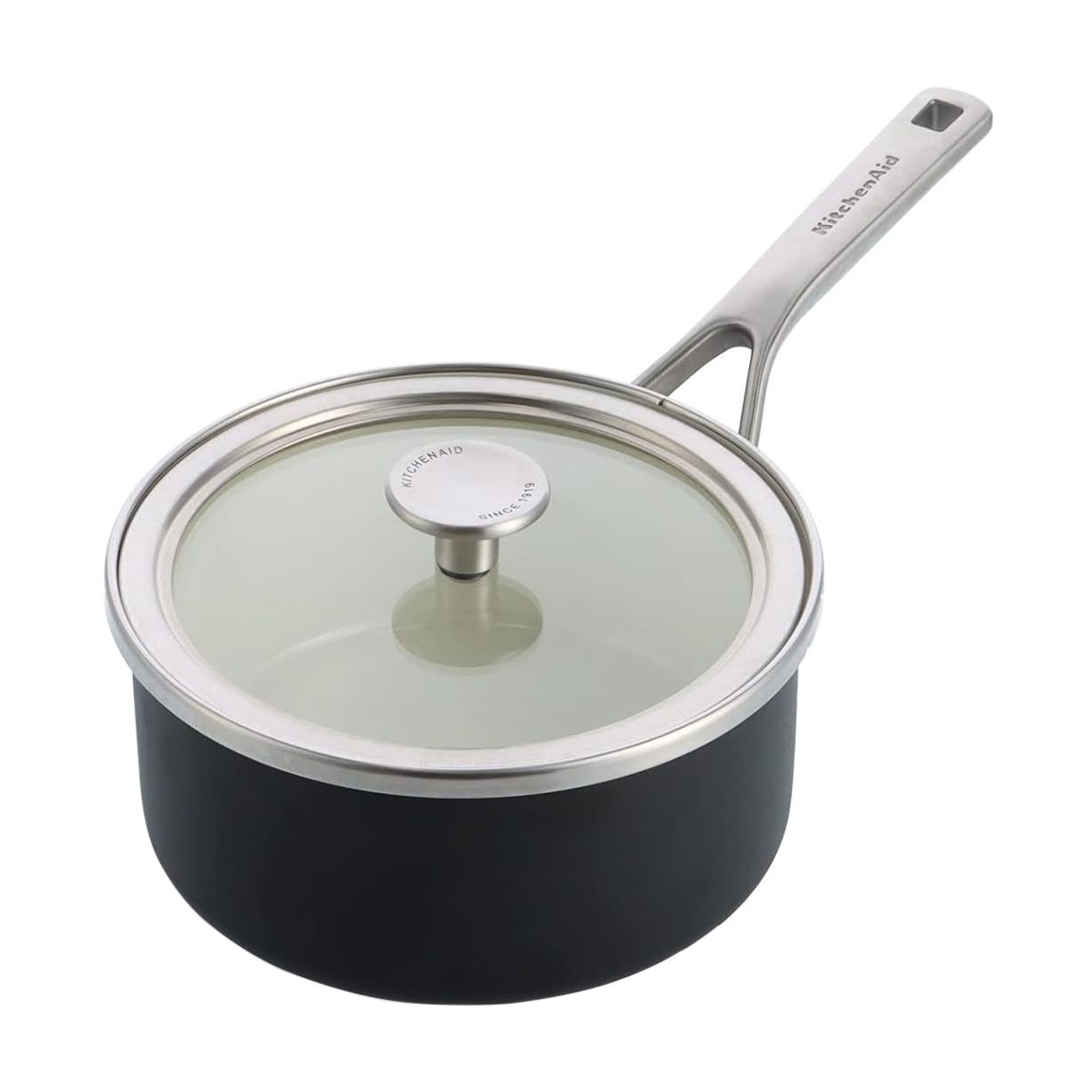 Matte Black Core Enamel Saucepan, 18cm main product photo