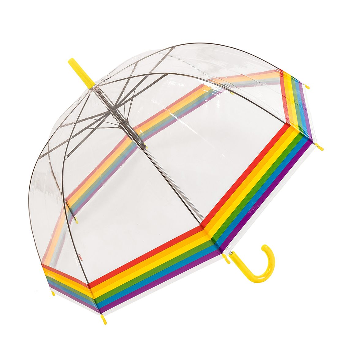 Transparent Automatic Walking Birdcage Rainbow Umbrella main product photo