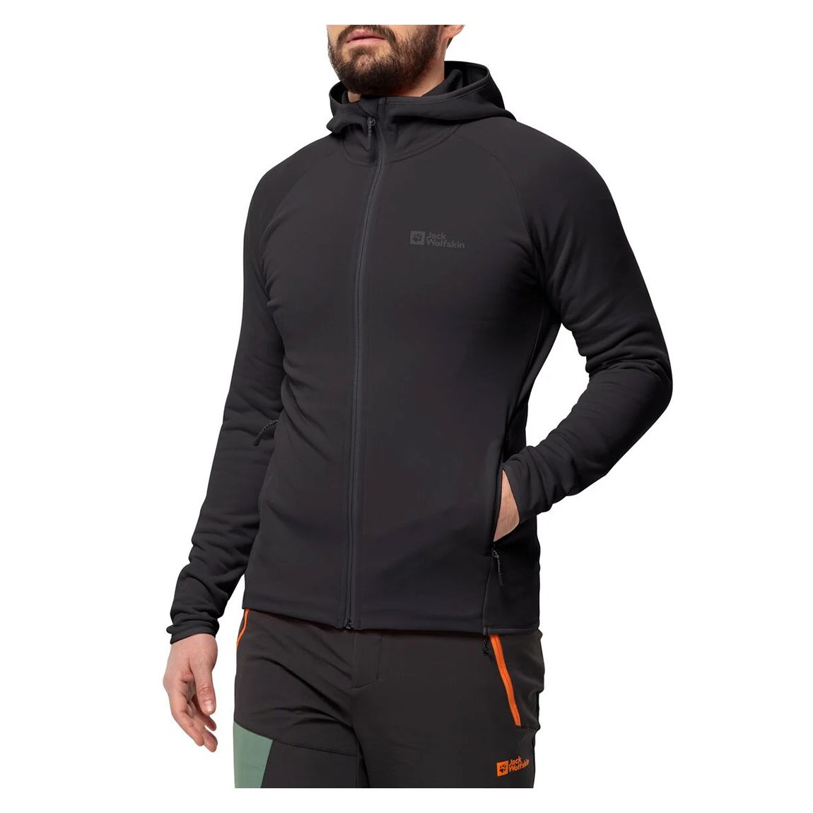 Black Baiselberg Hooded Fleece Jacket main product photo