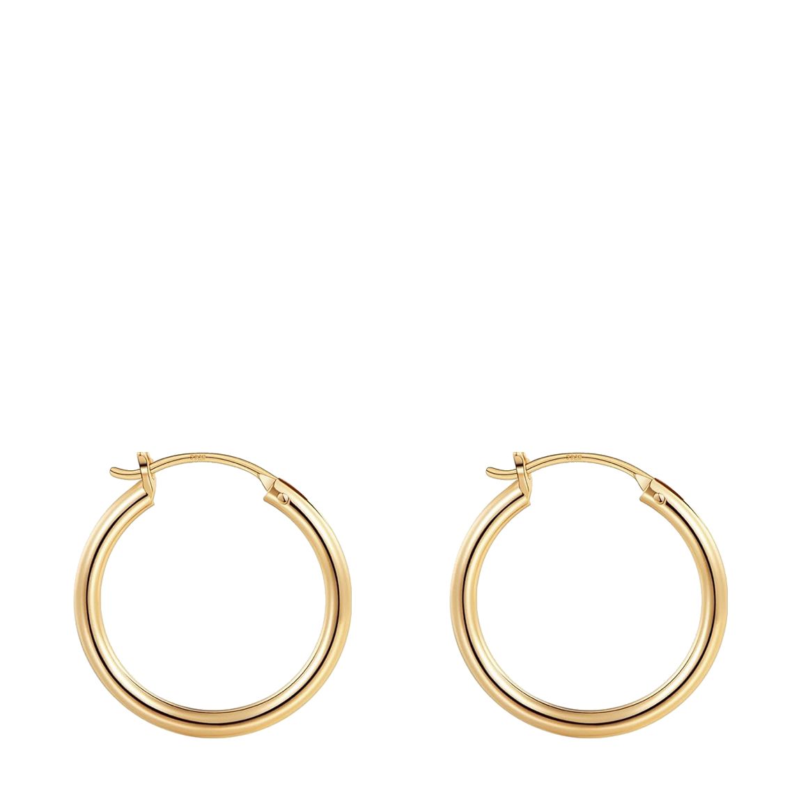 18K Gold Simple Polished Hoope Earrings main product photo