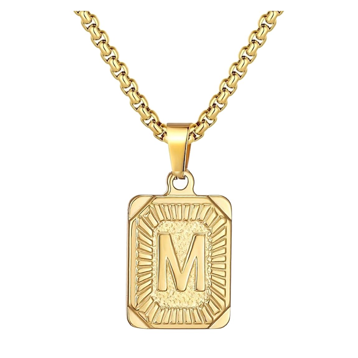 18K Gold Initial "M" Reversible Cross Necklace main product photo