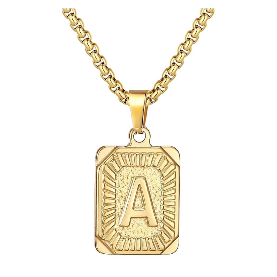 18K Gold Initial "A" Reversible Cross Necklace main product photo
