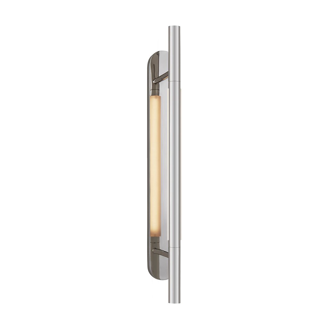 Rousseau Medium Bracketed Sconce in Polished Nickel with Etched Crystal main product photo