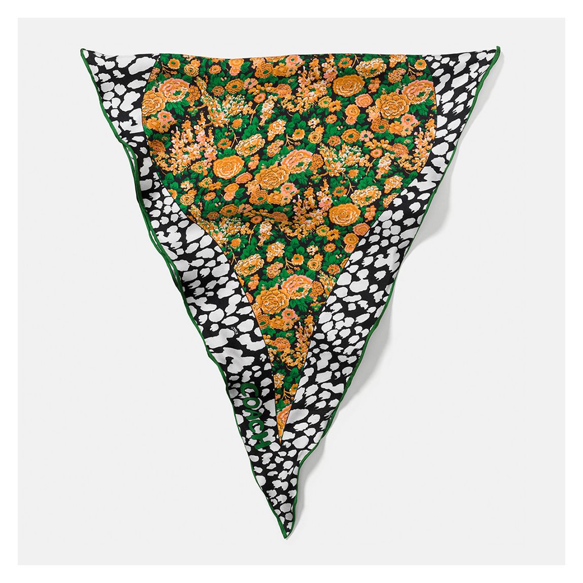 Wild Meadow Blk Org Wild Meadow Silk Twill Diamond main product photo