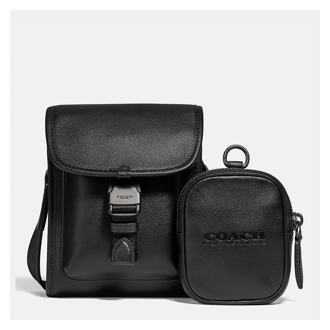 Black Charter North South Crossbody With Hybrid In Smooth Leather main product photo
