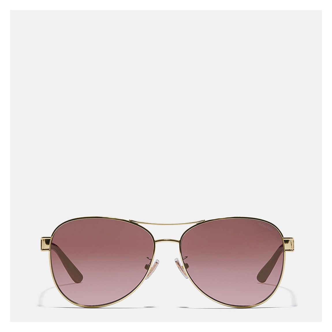 Light Gold/Eggplant Signature Pilot Sunglasses main product photo