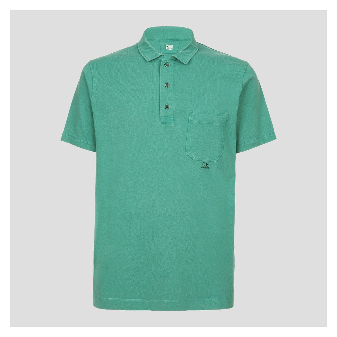 Teal Jersey Chest Pocket Cotton Polo Shirt main product photo