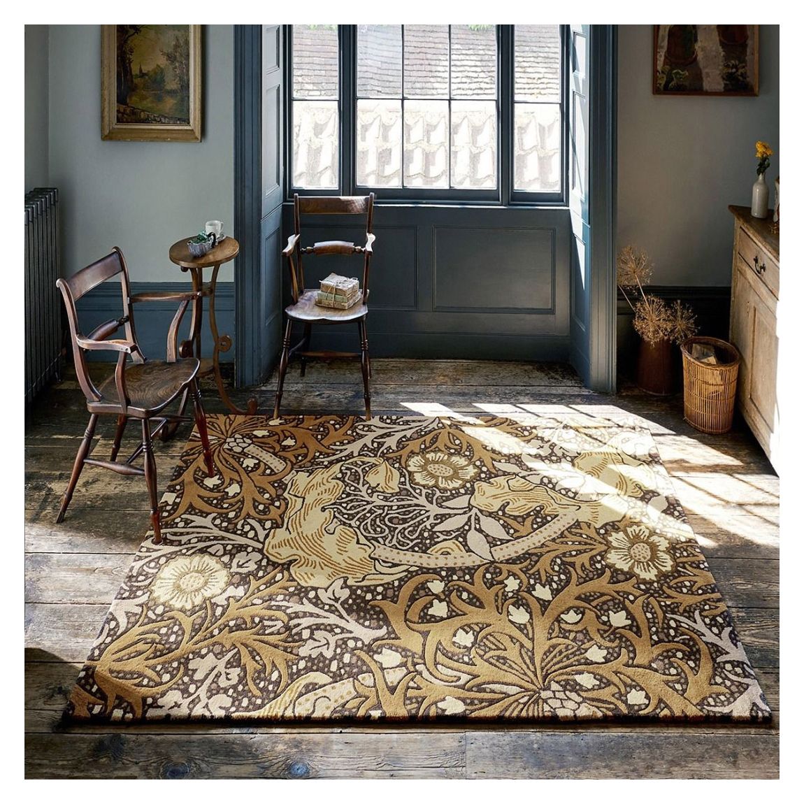 Seaweed Charcoal Mustard 127006 200x280cm Rug main product photo