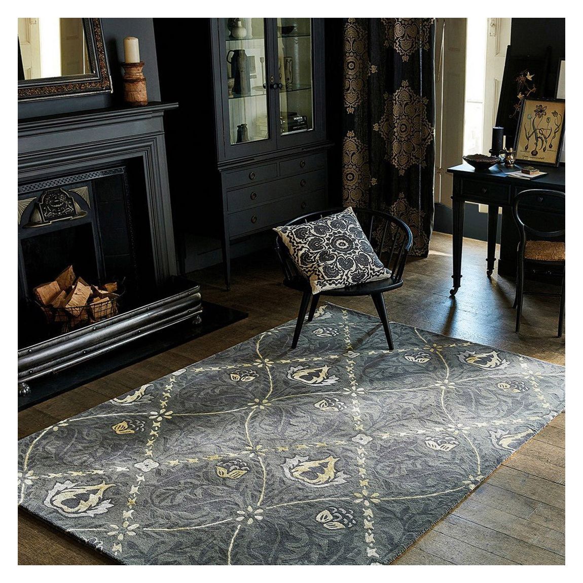 Pure Trellis Black Ink 29105 200x280 Rug main product photo