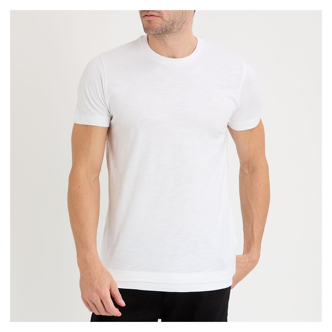 White Ronnie-HD Cotton T-Shirt main product photo