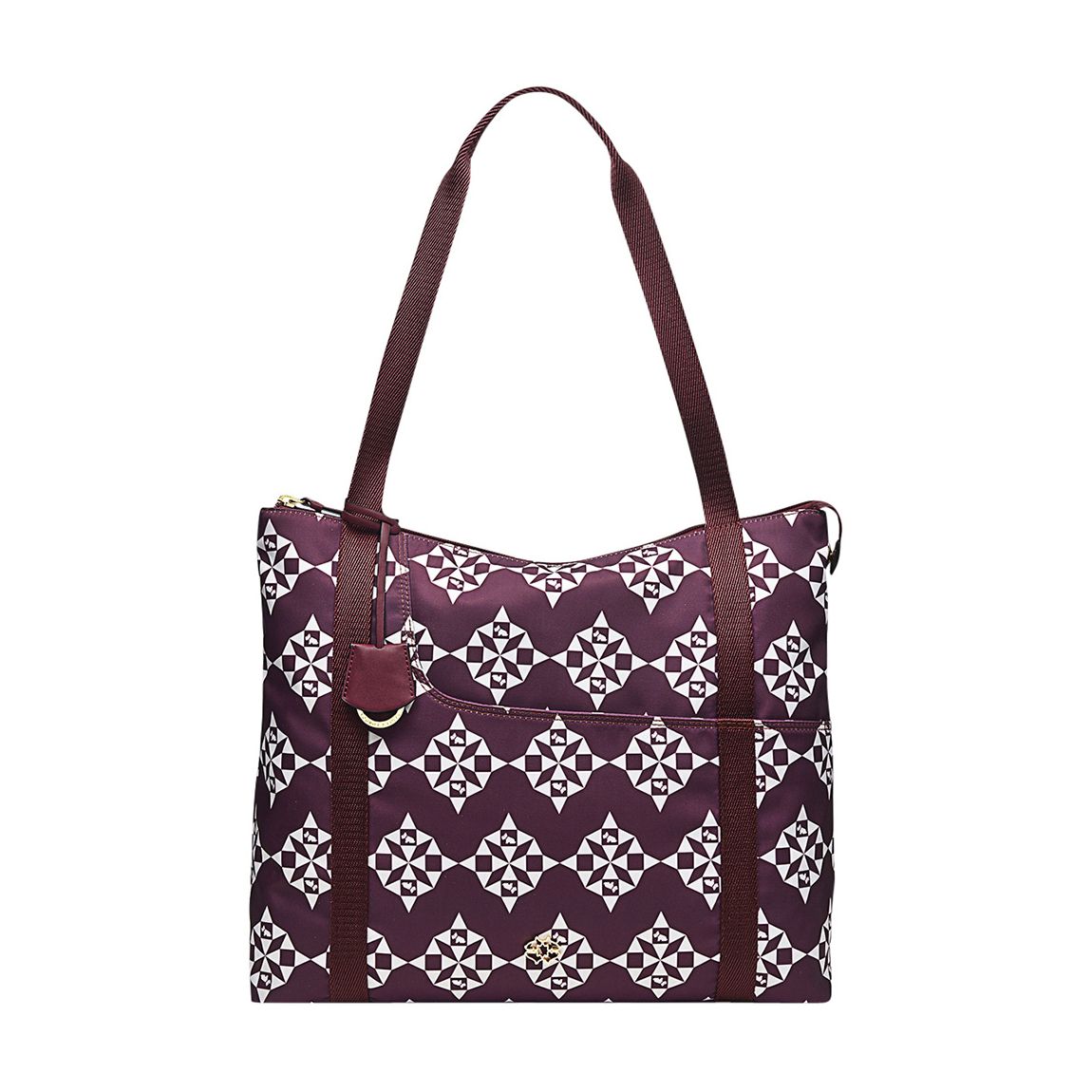 Dark Red Medium Ziptop Shoulder Bag main product photo