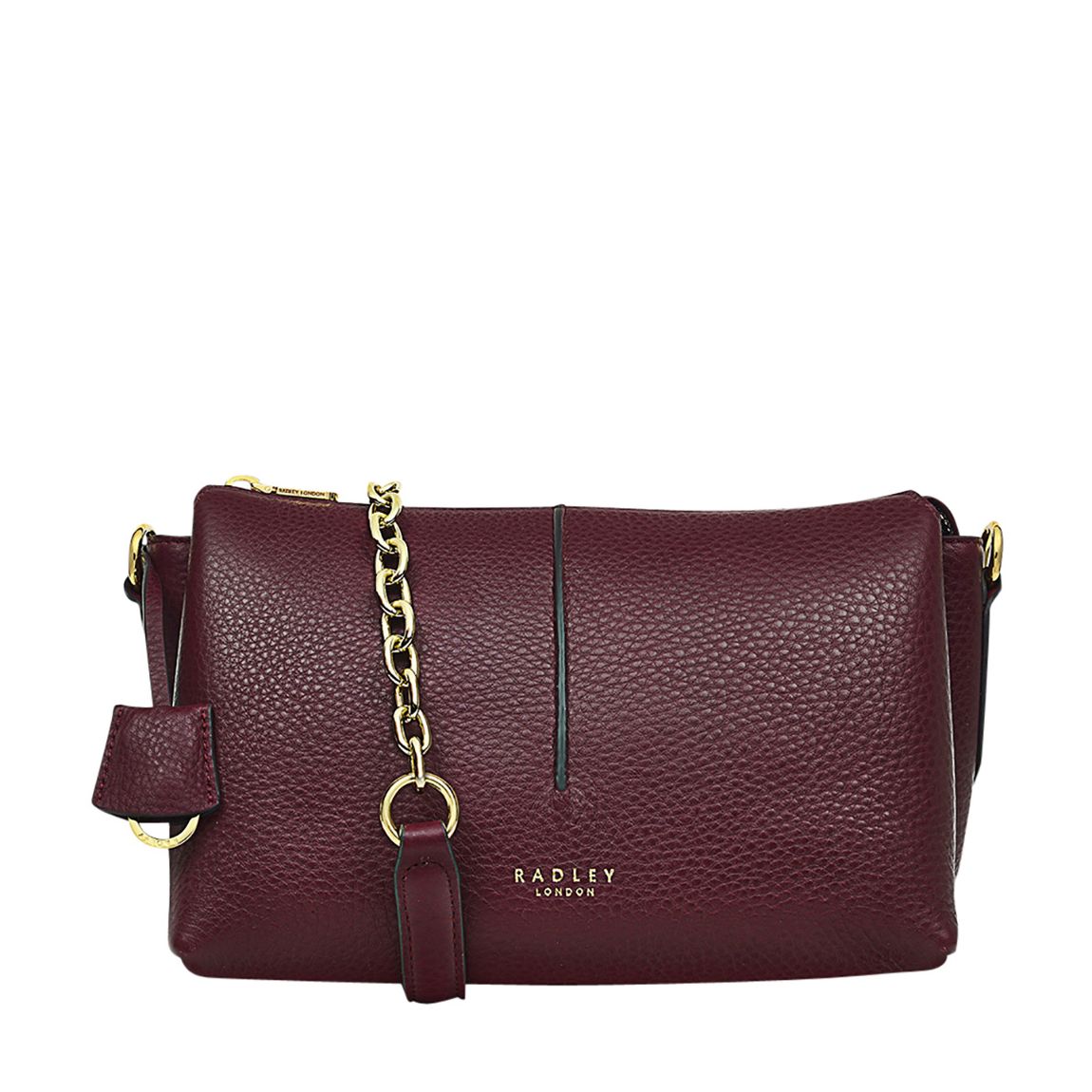 Dark Red Small Ziptop Crossbody Bag main product photo