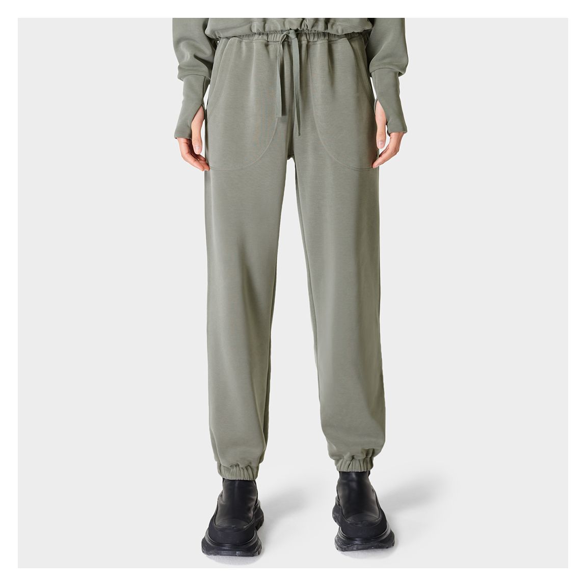 Green Sand Wash Cuffed Trouser main product photo