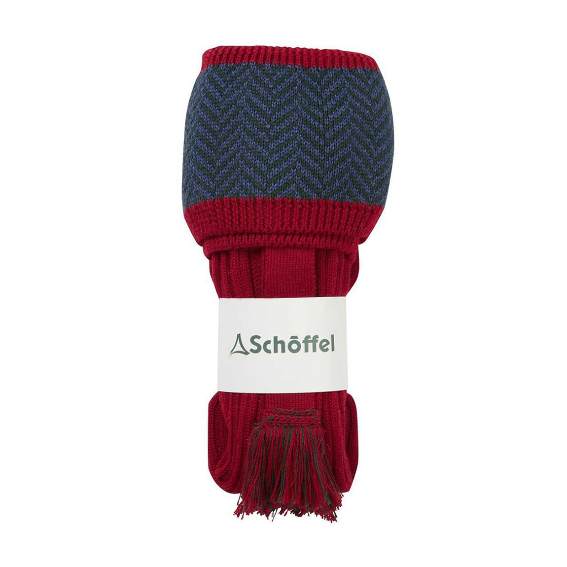 Red Herringbone Wool Blend Sock main product photo