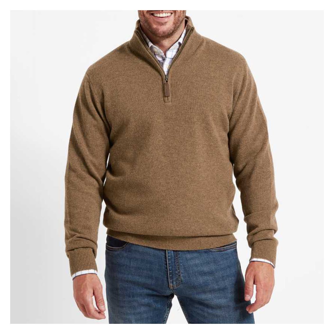 Coffee Lambswool 1/4 Zip main product photo