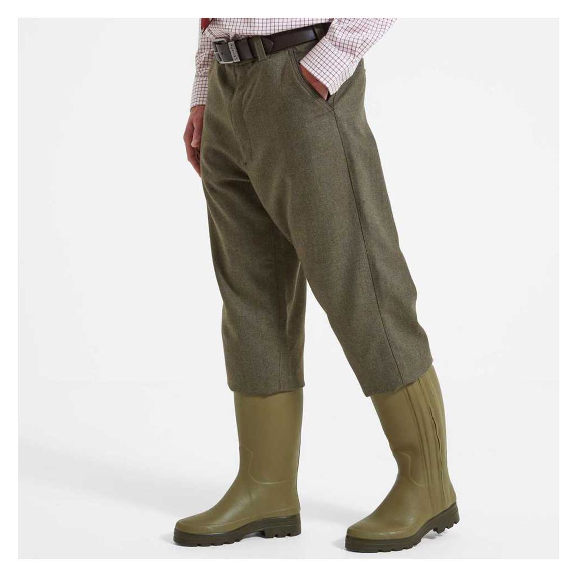Khaki Tweed Plus Fours Lambswool Trousers main product photo