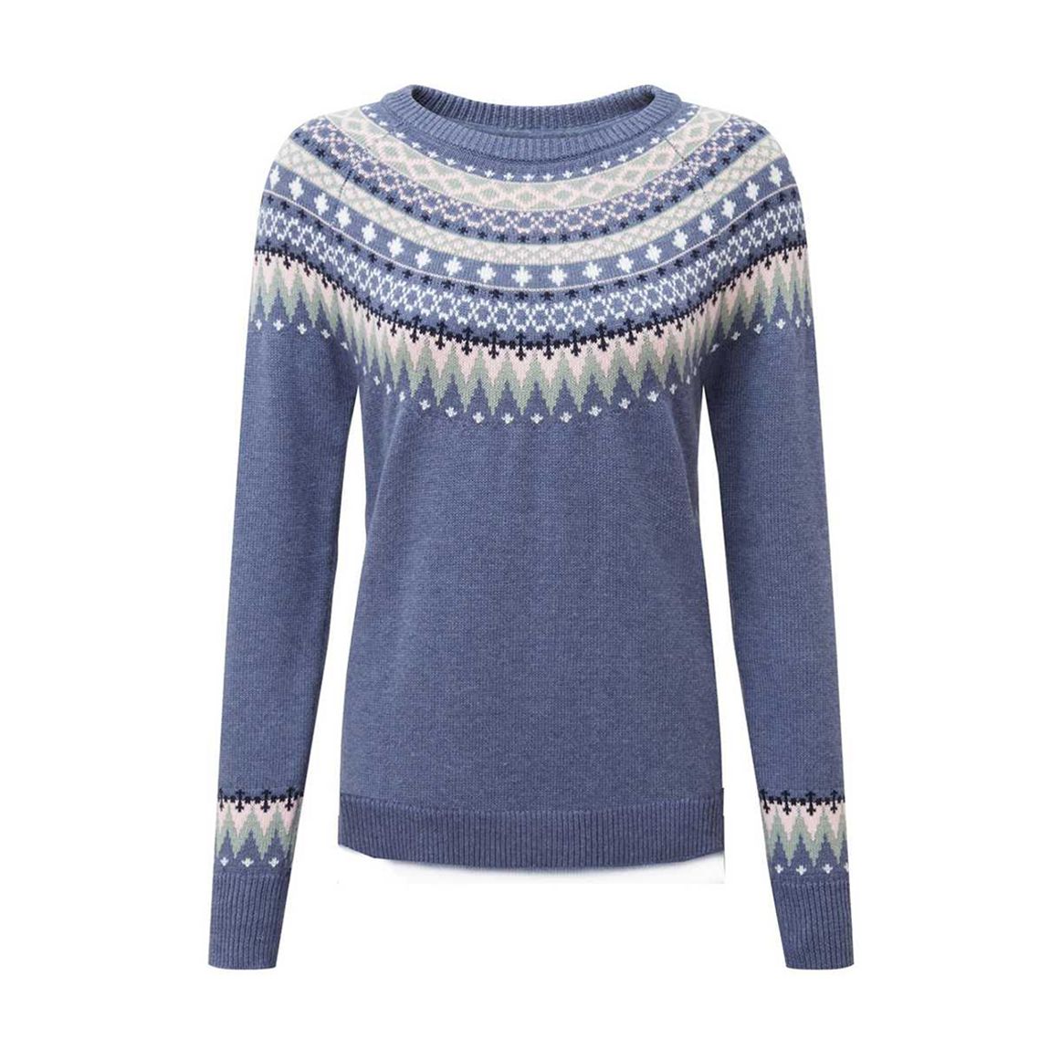 Blue Shetland Fairisle Wool Blend Jumper main product photo