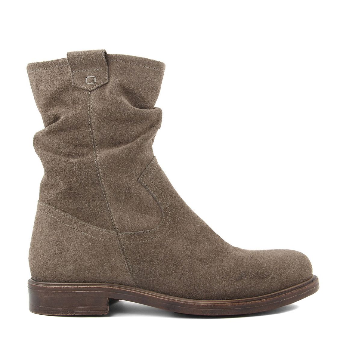 Grey Suede Scrunched Ankle Boots main product photo