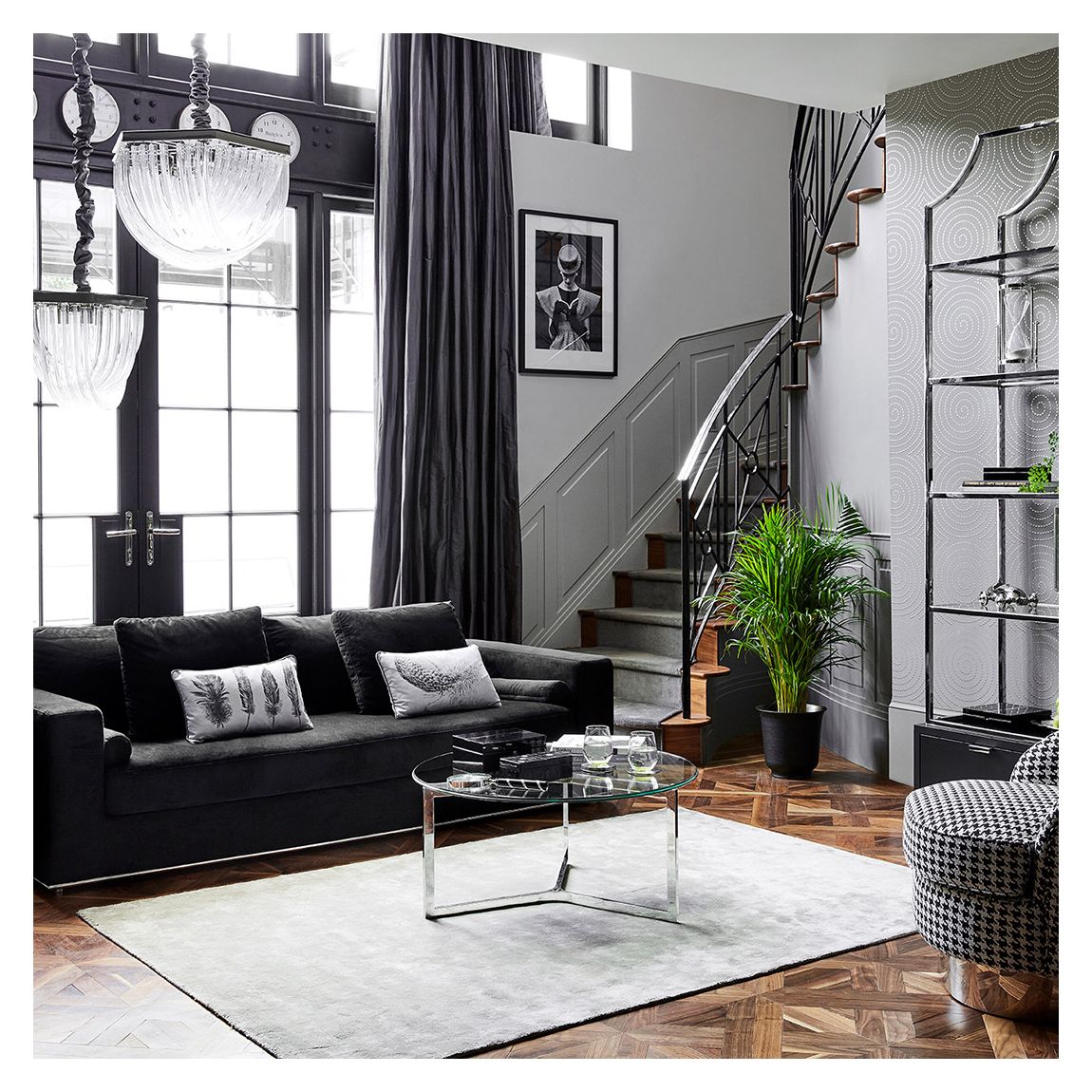 Linton Stainless Steel And Glass Coffee Table main product photo