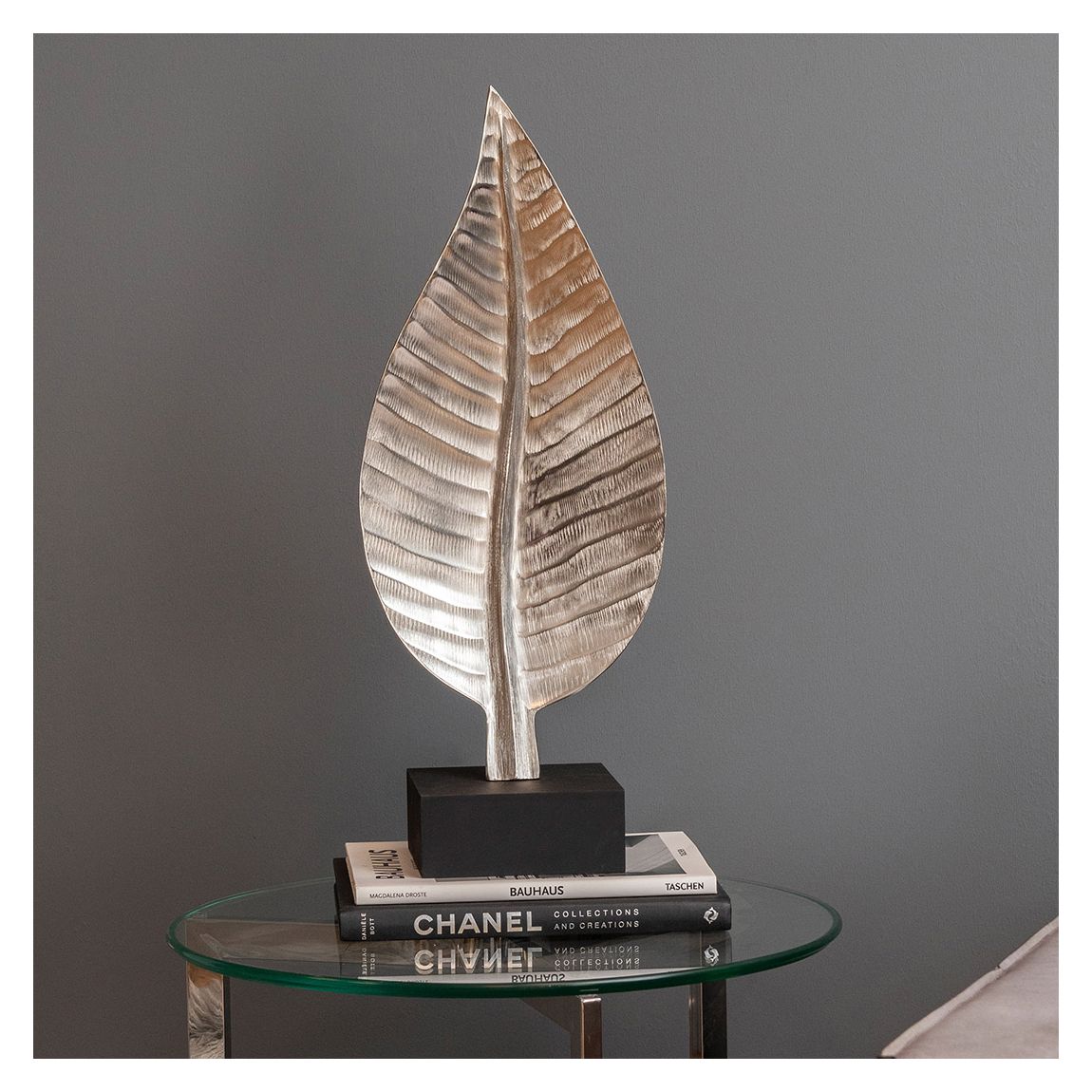 Ripples Nickel Leaf Sculpture Small main product photo