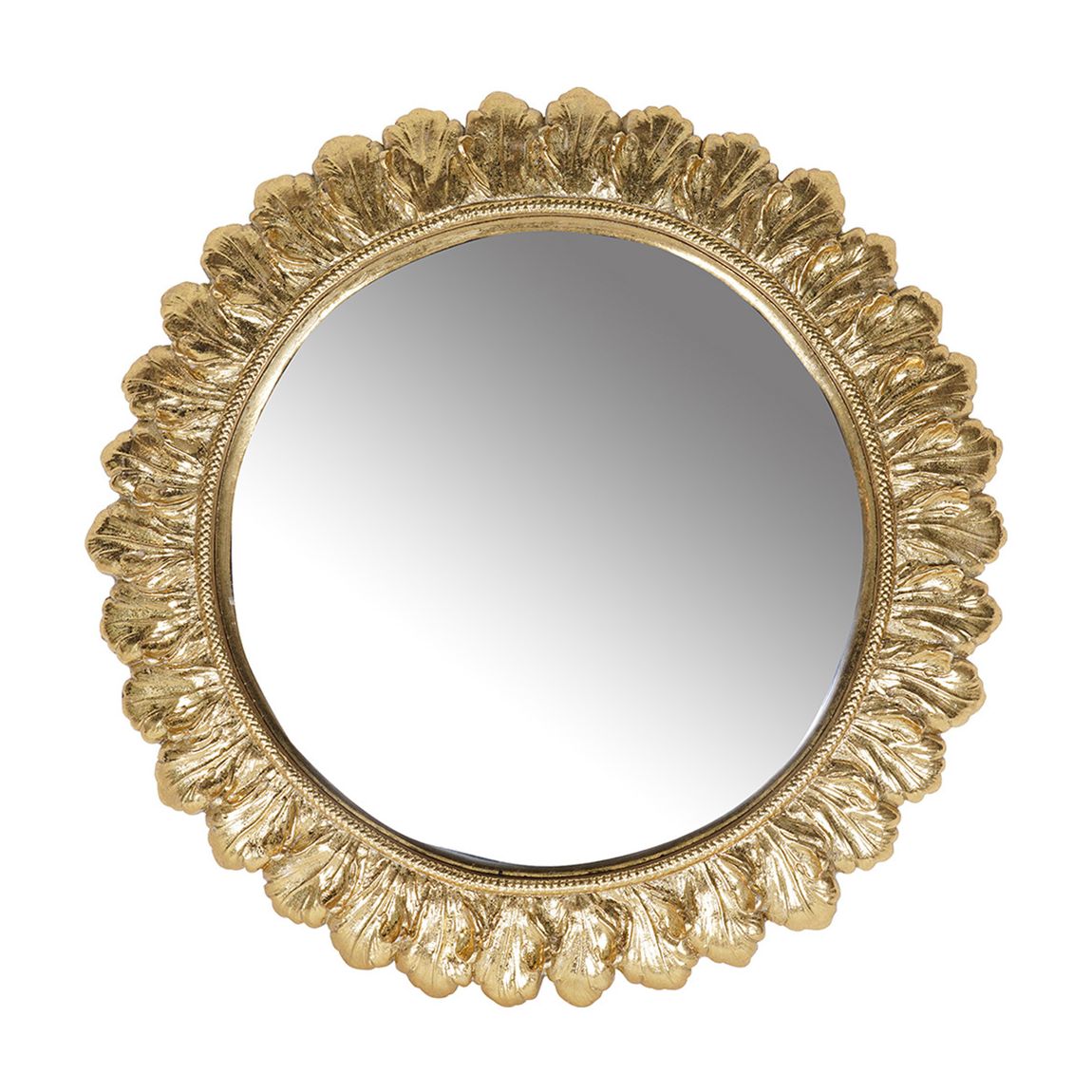 Gold Decorative Floral Round Mirror main product photo