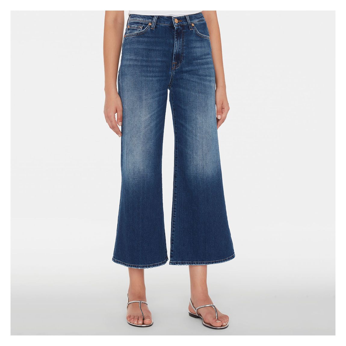 Dark Blue Jo Wide Leg Stretch Jeans main product photo