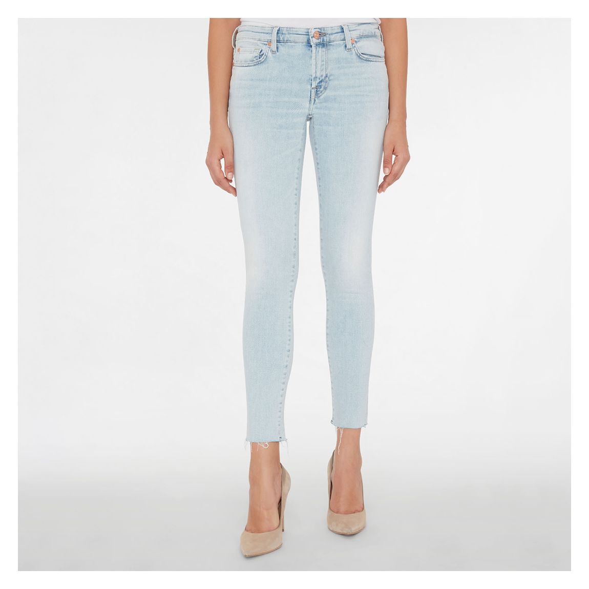 Light Wash Pyper Crop Slim Stretch Jeans main product photo