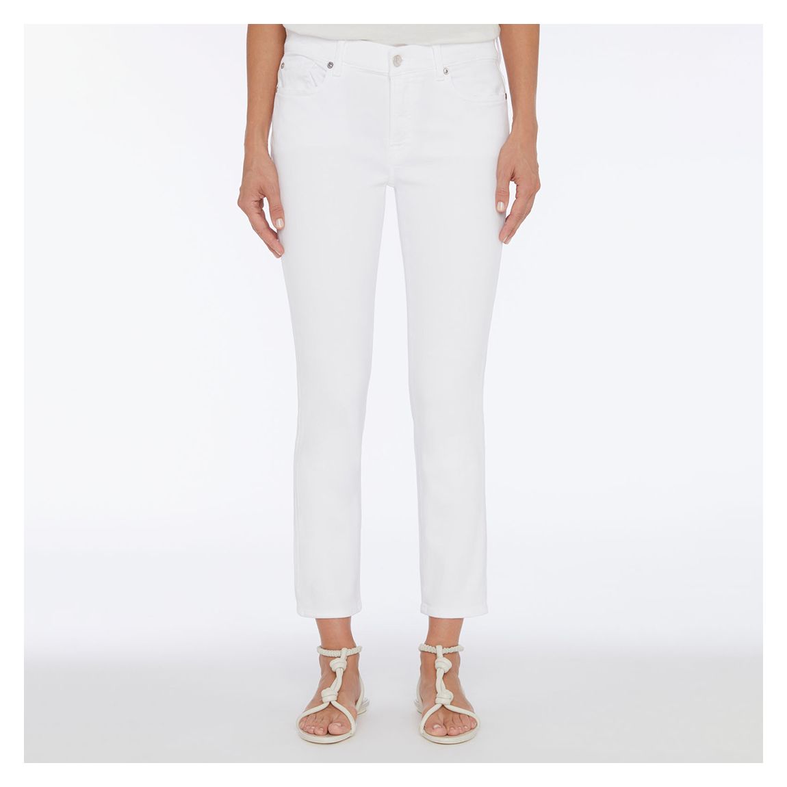 White Roxanne Luxe Stretch Jeans main product photo
