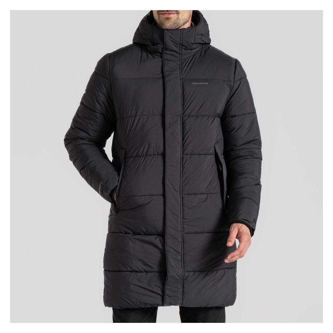 Black Cormac Hooded Insulating Jacket main product photo