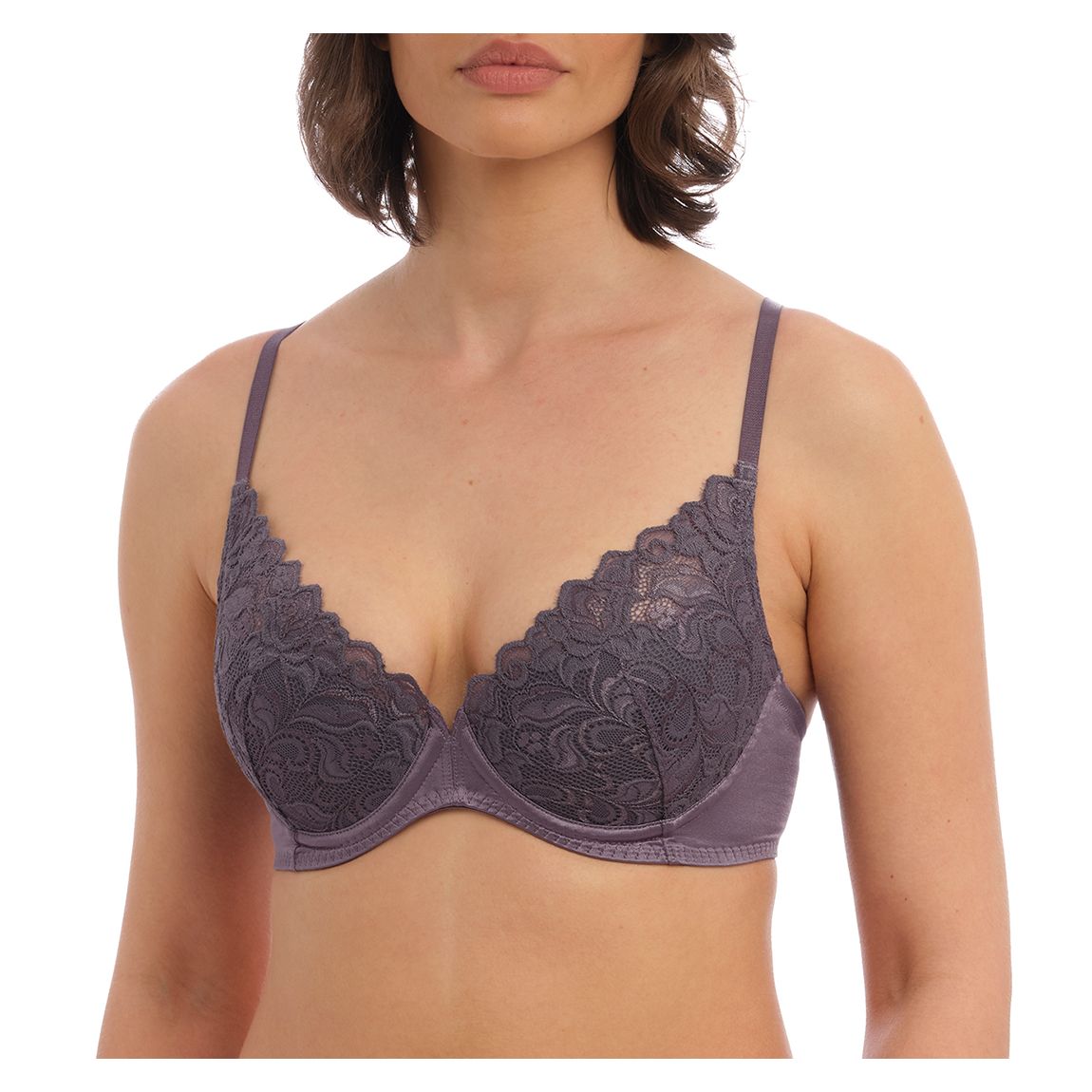 Purple Eglantine Plunge Bra main product photo