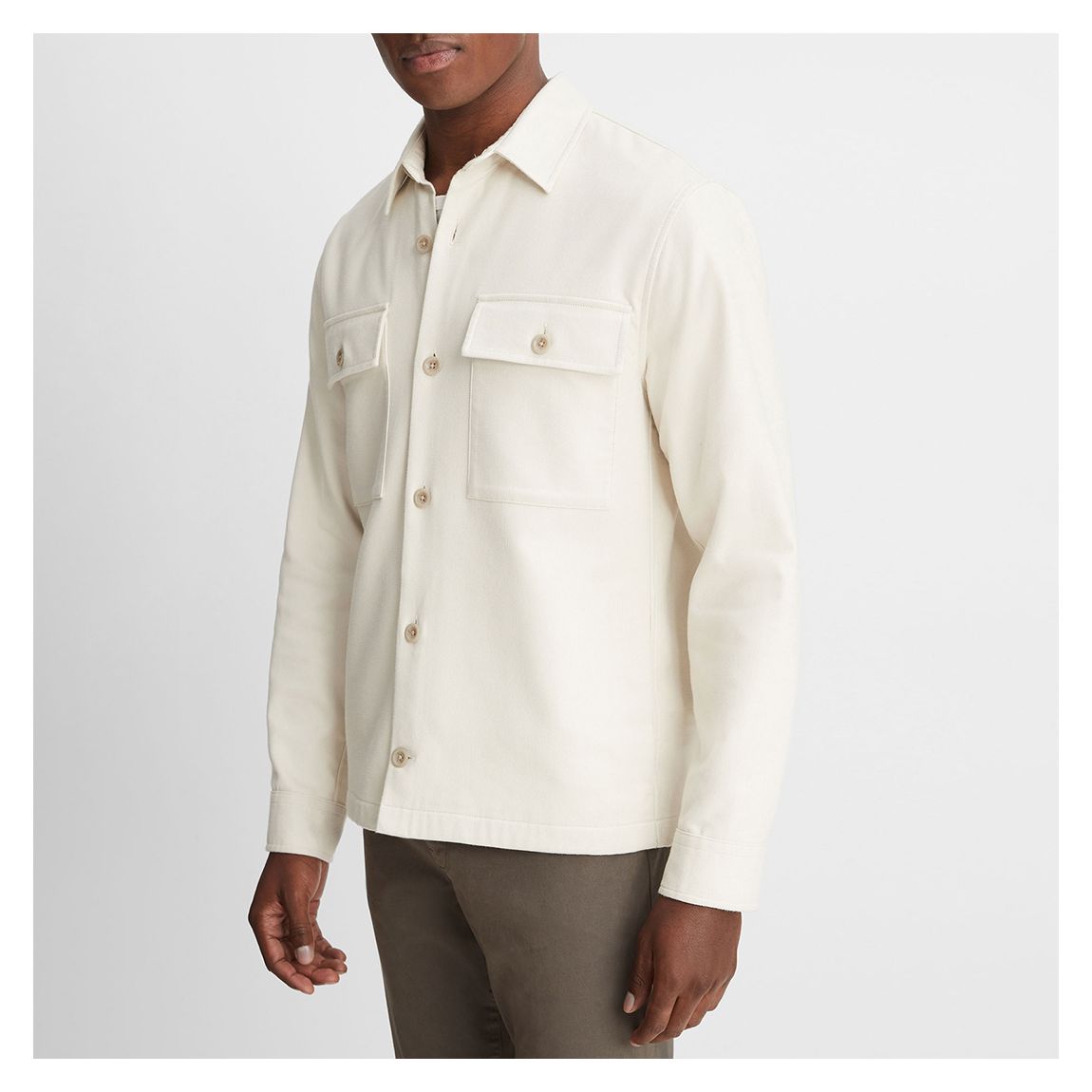 Cream Face Workwear Shirt Jacket main product photo