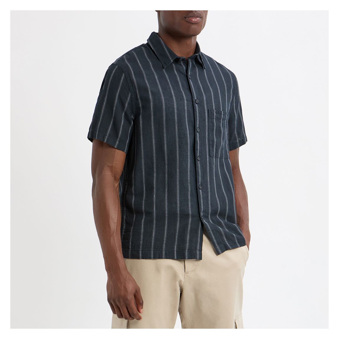Navy Windsor Stripe Shirt main product photo