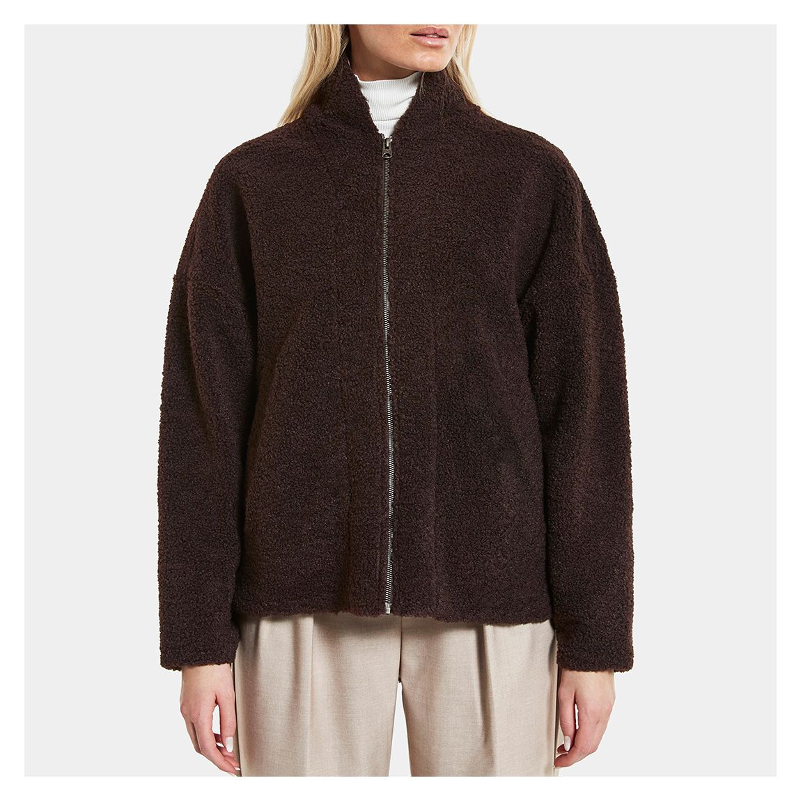 Brown Eira Full Zip Jacket main product photo