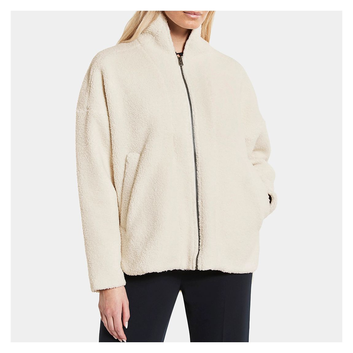 White Eira Full Zip Jacket main product photo