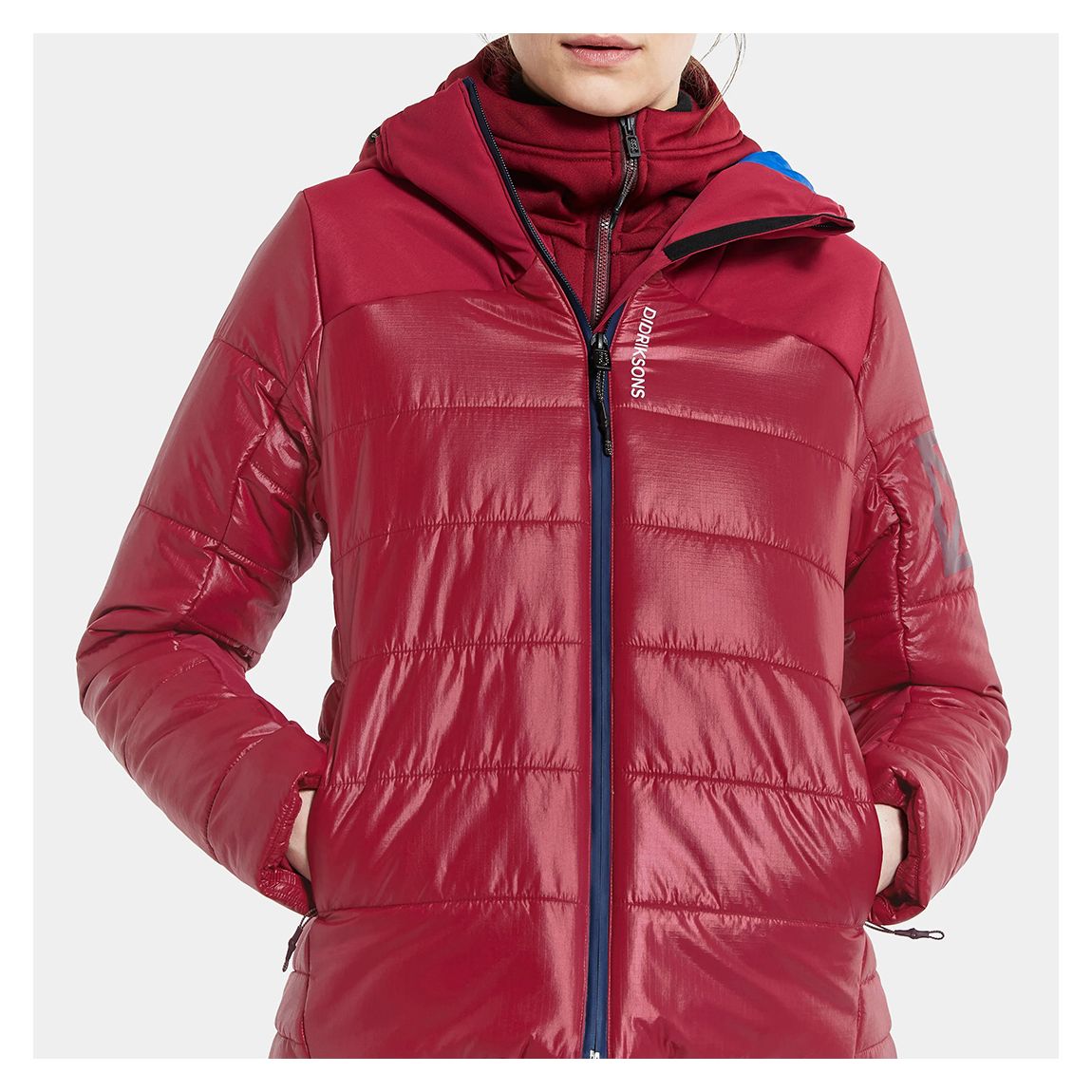 Red Thermal Carolina Puffer Jacket main product photo