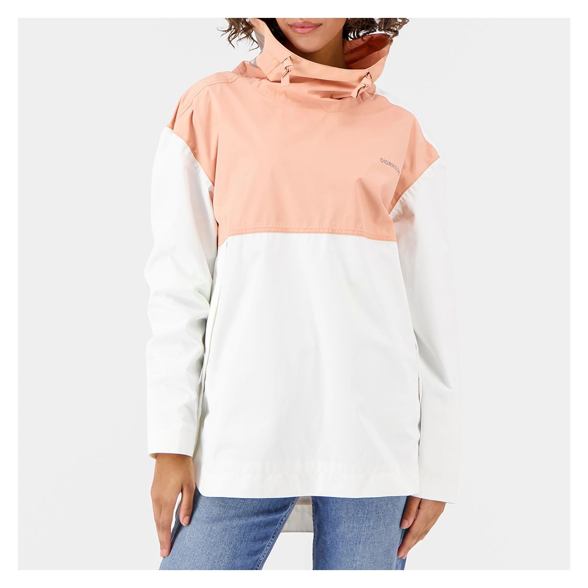 White/Pink Waterproof Thyra Jacket main product photo