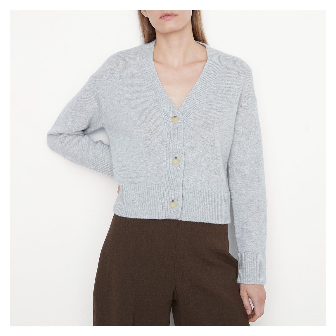 Grey Boxy Cardigan main product photo