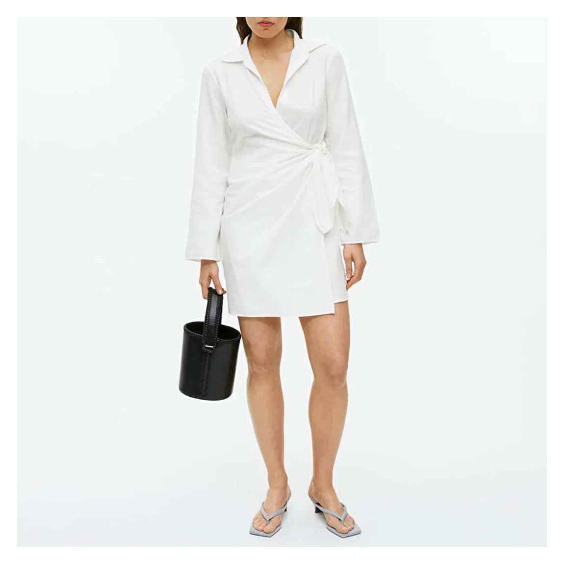 White Shirt Tie Dress main product photo