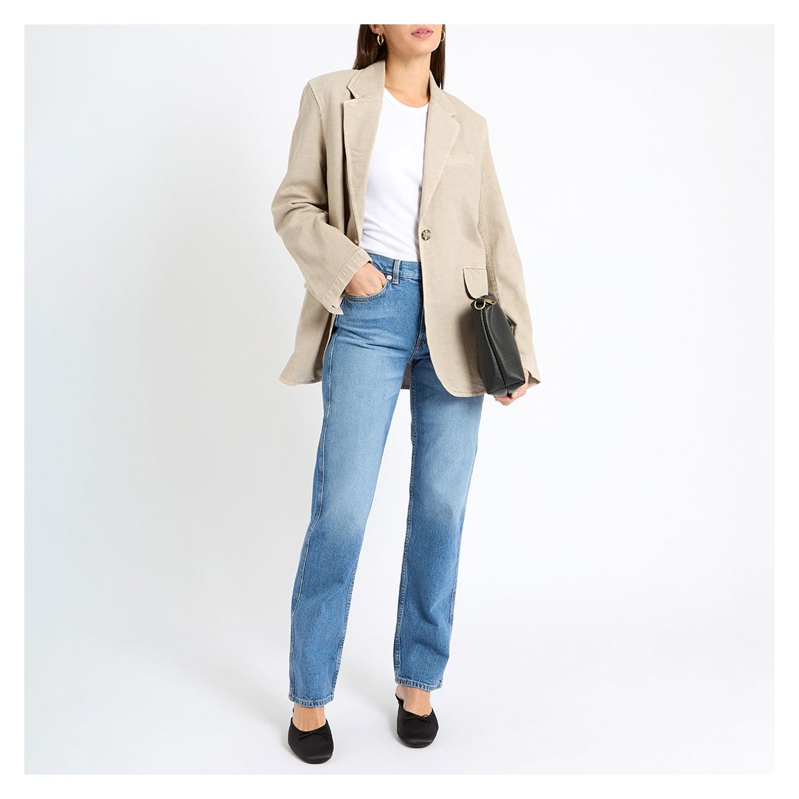 Stone Relaxed Blazer main product photo