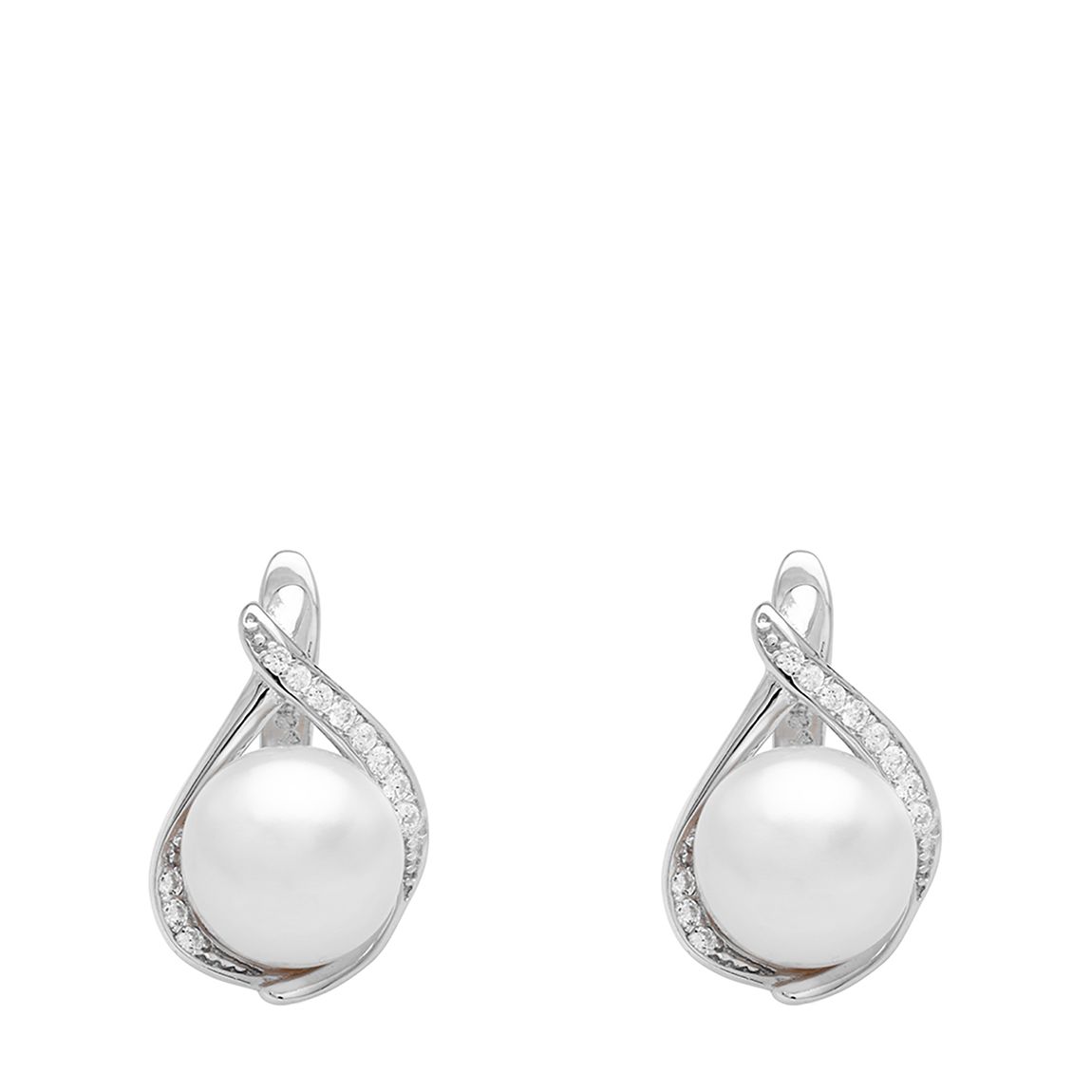 White and Silver Freshwater Pearl Earrings
6.5-7mm main product photo