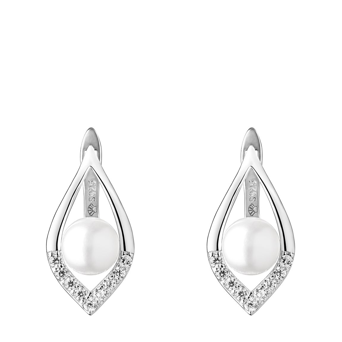 White and Silver Freshwater Pearl Earrings
8.5-9mm main product photo