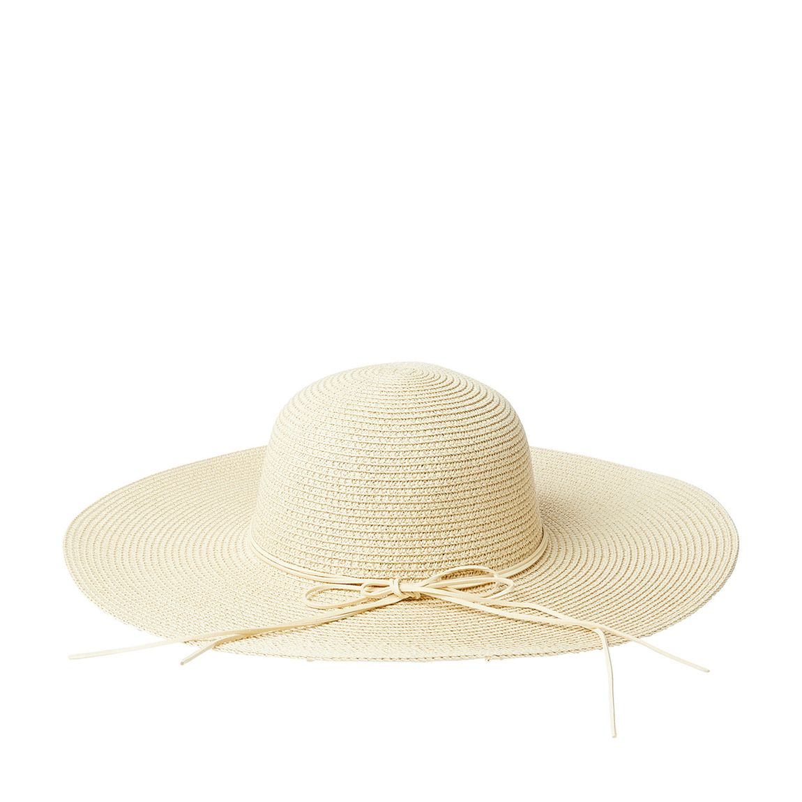 Cream Summer Floppy Hat With Leather Band With Chain main product photo