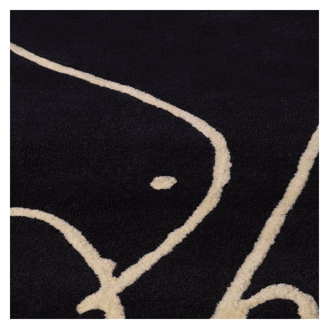 Piccione Carpet, Black & Amp, Off-White main product photo
