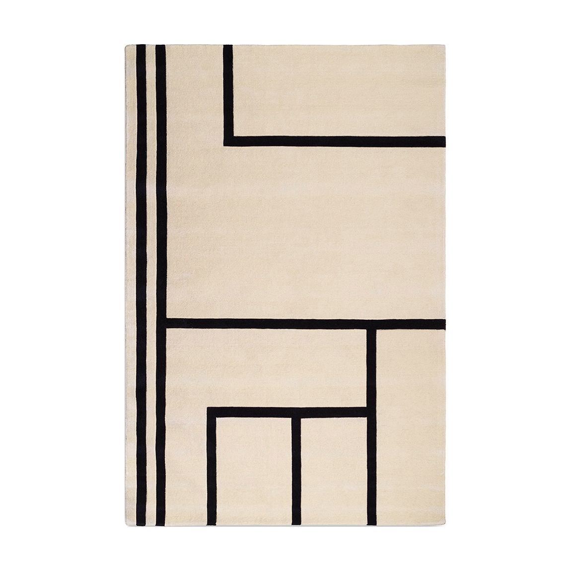 Omar Carpet, Off-White & Black 200 x 300 cm main product photo
