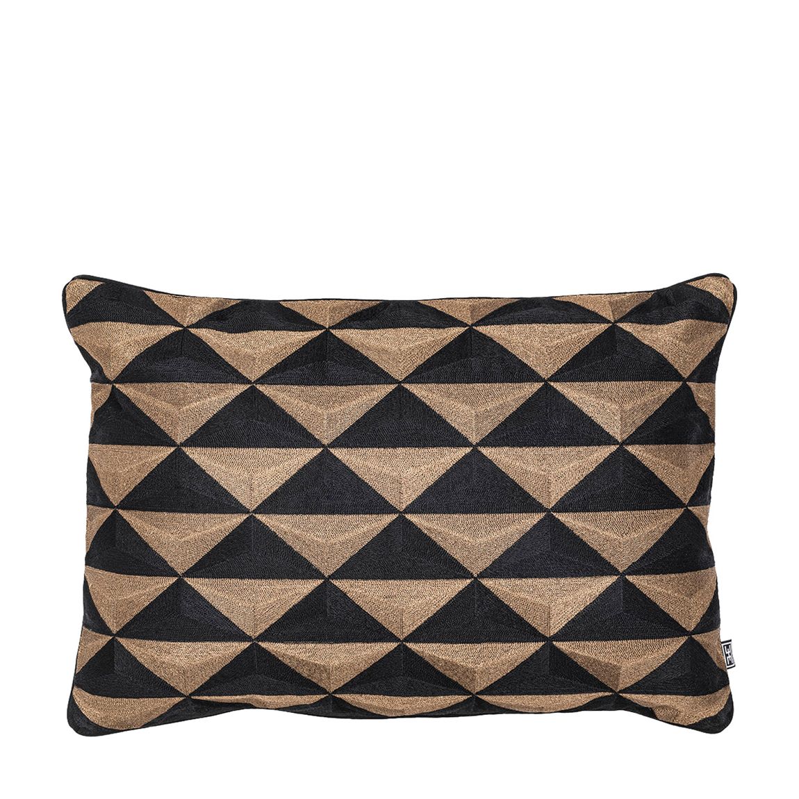 Mist Cushion Rectangular, Black & Gold main product photo