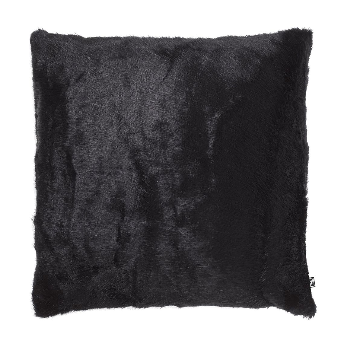 Alaska Faux Fur Scatter Cushion 60x60cm, Black main product photo