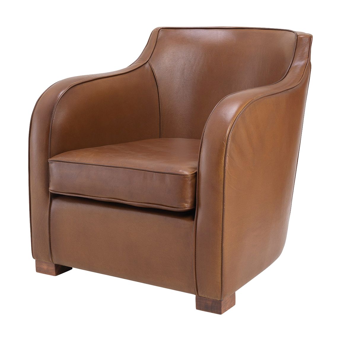 Berkshire Club Chair, Tobacco Leather main product photo