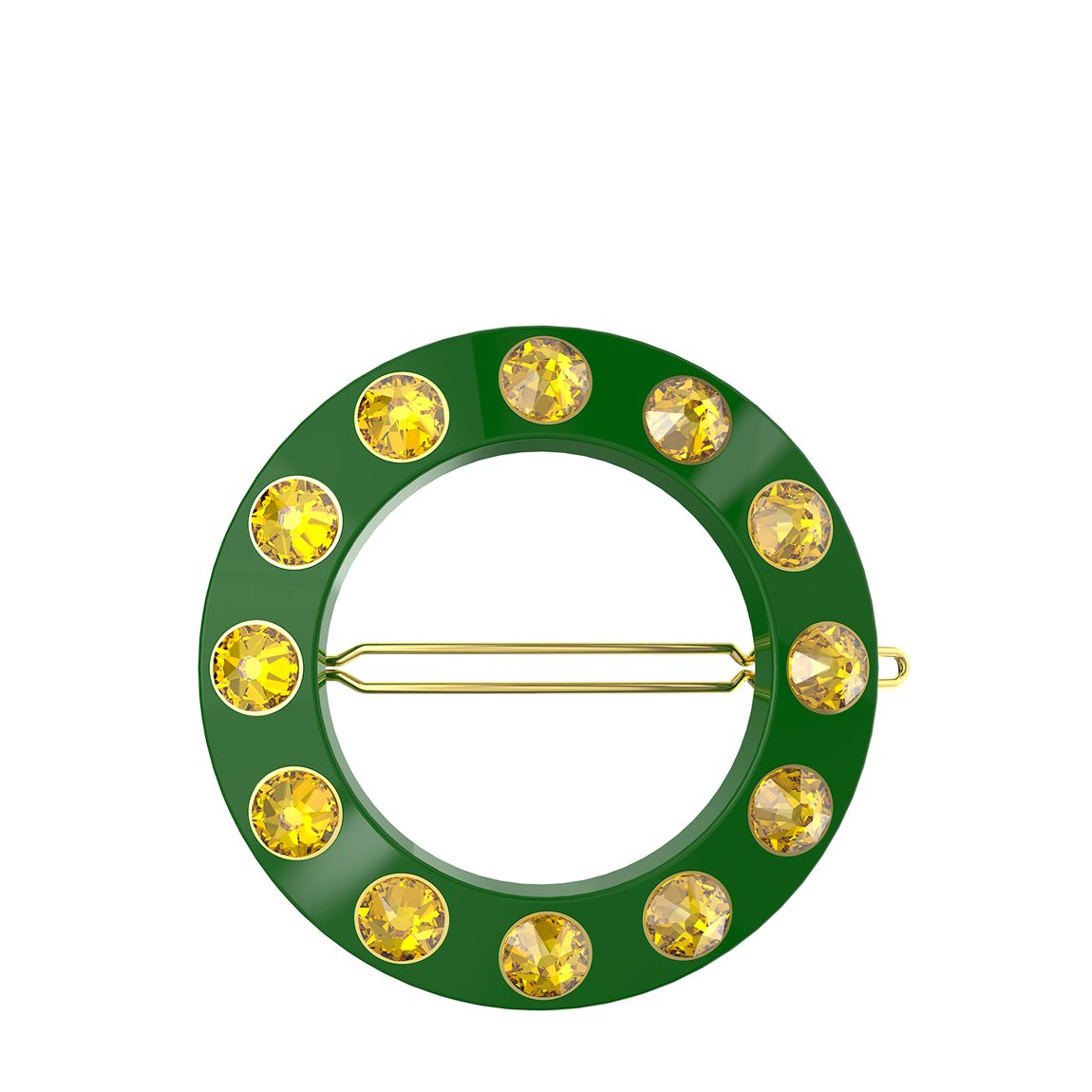 Green Round Cut Hair Clip main product photo